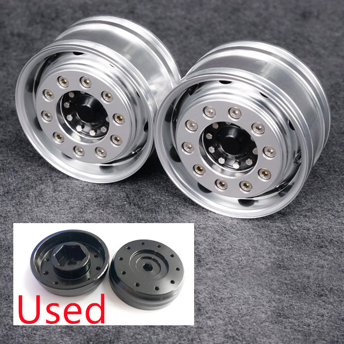 UK Stock Front Wheel Metal Hub A1 for Upgrade 1/14 LESU Hydraulic Model Axle RC Tractors Truck Dumper Tipper Hex Brake