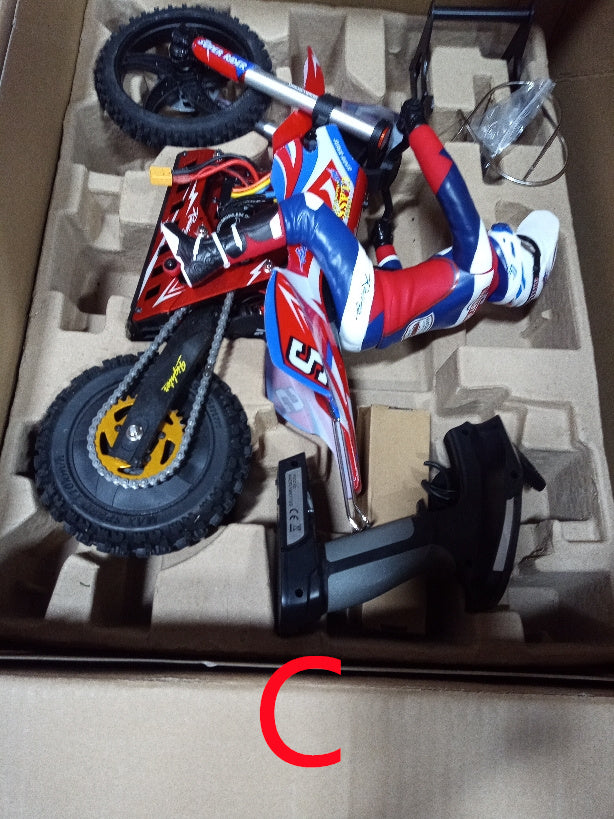 US Stock Second Hand Skyrc Super Rider SR5 1/4 Scale Red Ready to Go Remote Control Motor Bike Model Balance Battery