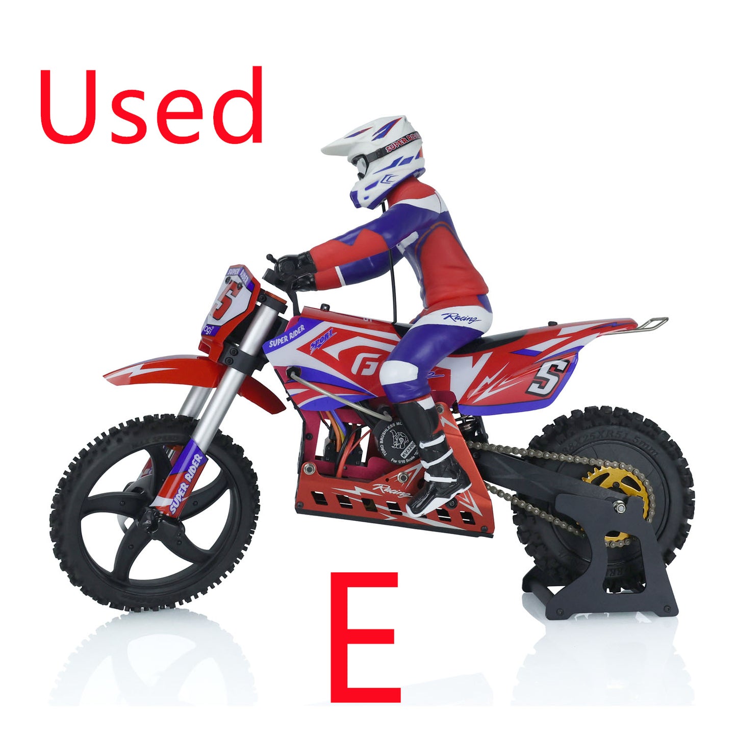 US Stock Second Hand Skyrc Super Rider SR5 1/4 Scale Red Ready to Go Remote Control Motor Bike Model Balance Battery