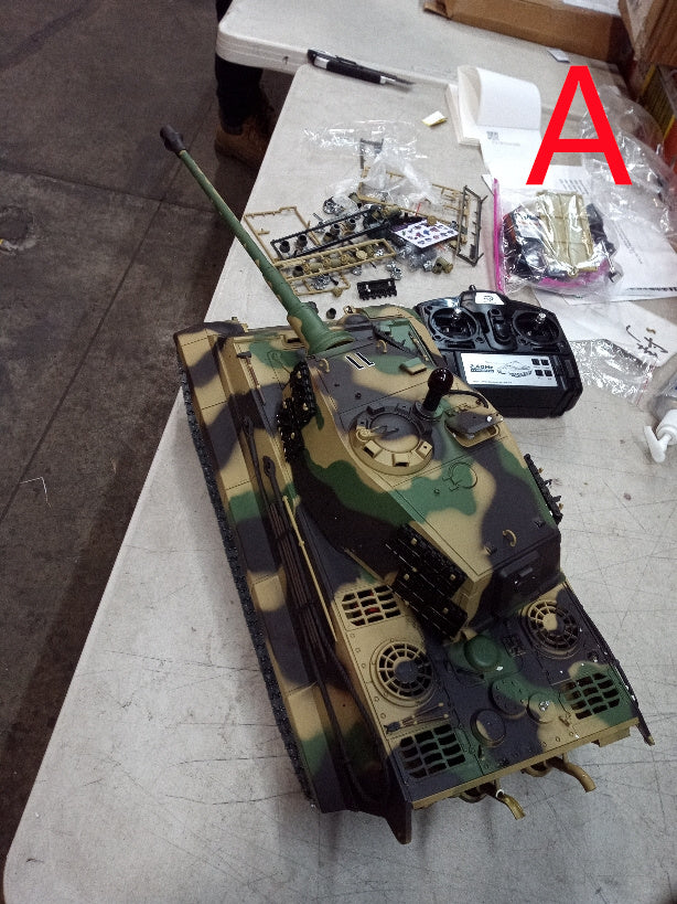 US Stock Henglong 1/16 7.0 Customized German King Tiger RC Tank 3888A Metal Wheels Barrel Recoil 360° Rotate Turret