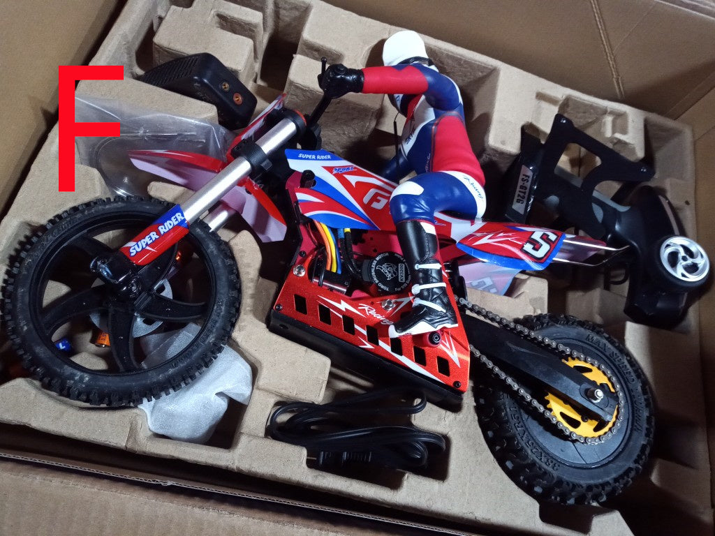 US Stock Second Hand Skyrc Super Rider SR5 1/4 Scale Red Ready to Go Remote Control Motor Bike Model Balance Battery